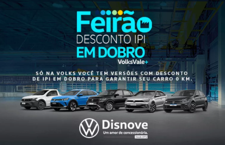 Começou: Feirão de Fábrica VW traz descontos com IPI em dobro e Taxa Zero na Disnove Volkswagen Recife